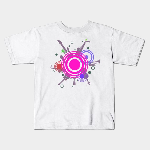 Music Festival Rock On Kids T-Shirt by iQdesign